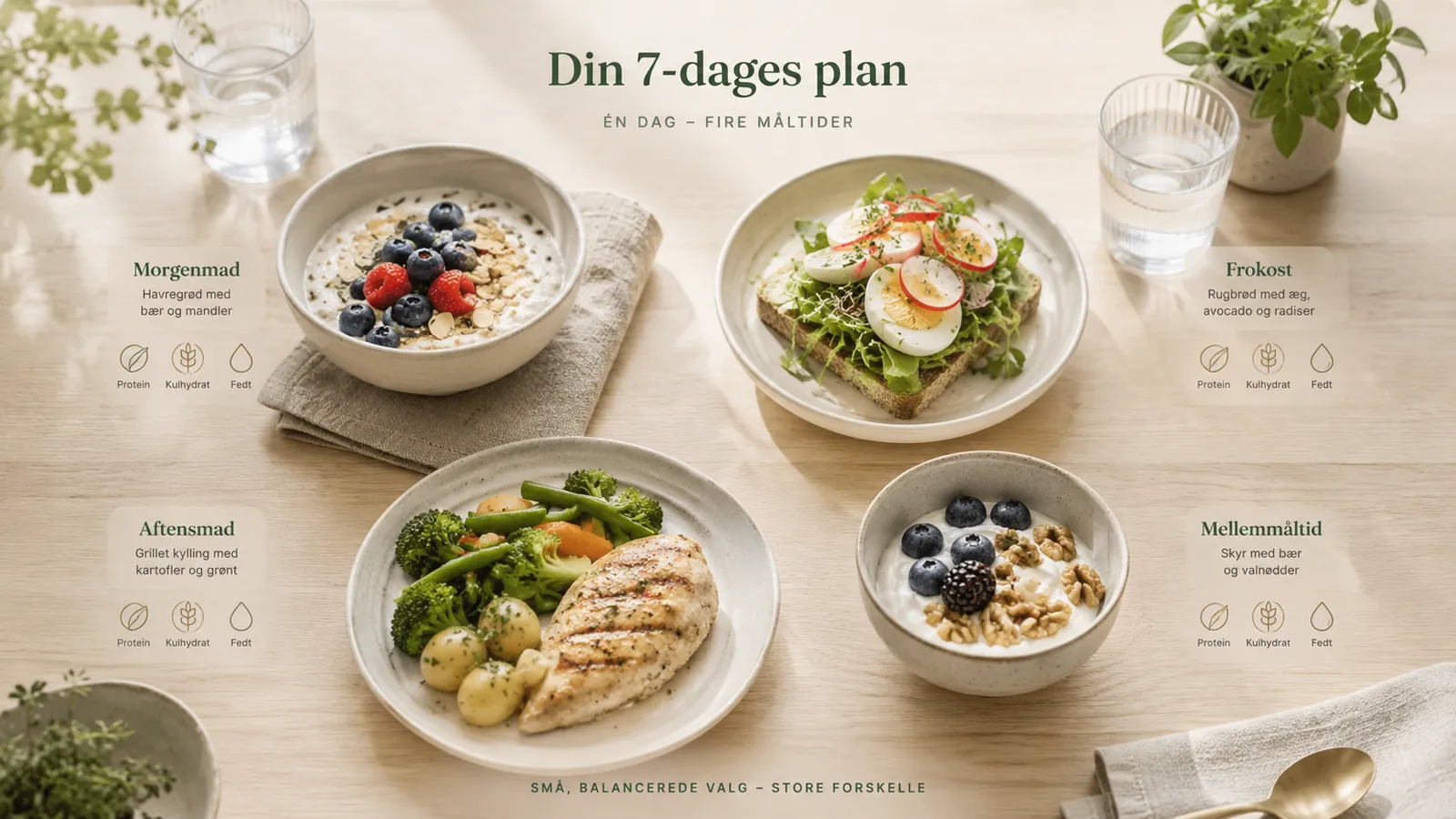Madplan 1800 kcal